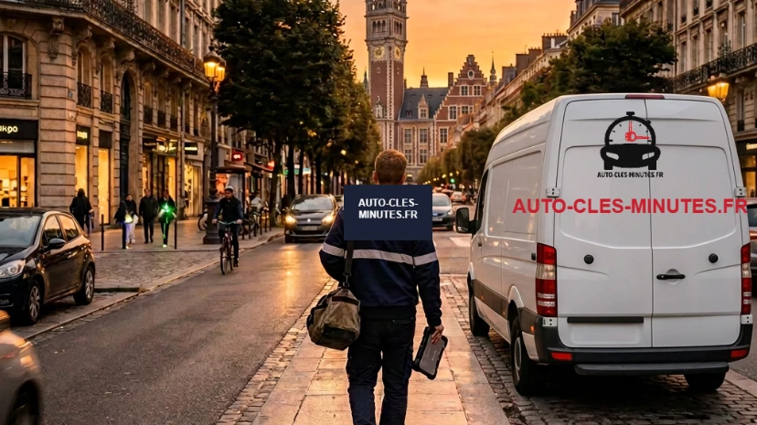Serrurier automobile Auto Clés Minutes intervenant pour l'ouverture de portière de voiture dans le département du Nord et le Hainaut