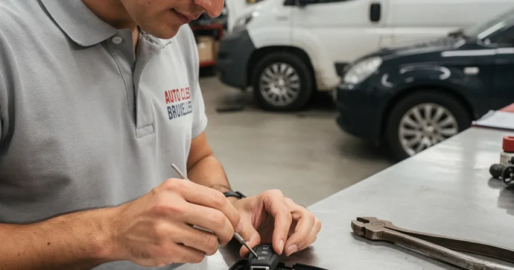 Technicien diagnostique un antidémarrage bloqué sur Alfa Romeo Giulietta à Forest