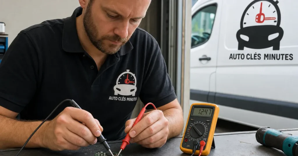 Carte mains-libres Renault Clio 5 défectueuse entre les mains d'un technicien à Annœullin