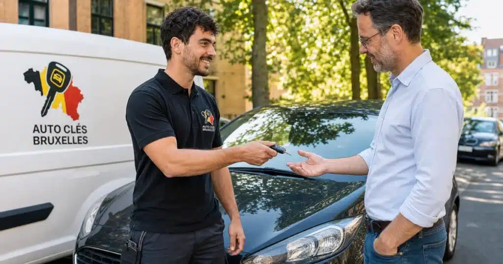 Télécommande de clé de voiture abîmée par l'eau à Namur Belgique