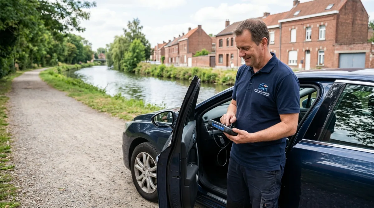 Technicien Auto Clés Minutes réalisant un double de clé de voiture à Wasquehal
