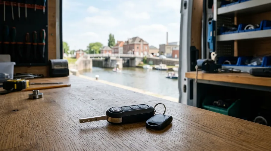 Clé de voiture programmée par Auto Clés Minutes pour un client à Harelbeke