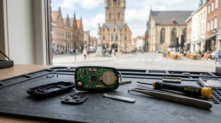 Clé de voiture programmée par Auto Clés Minutes pour un client à Menin