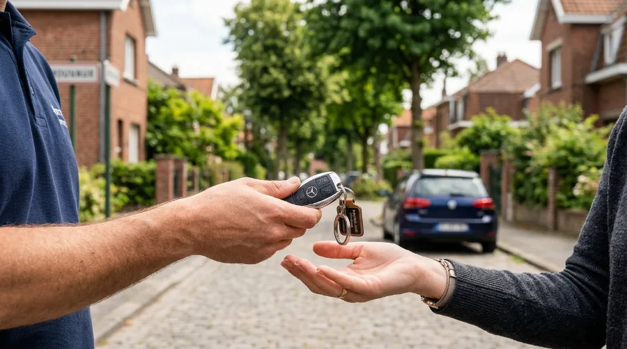 Clé de voiture programmée par Auto Clés Minutes pour un client à Mouvaux