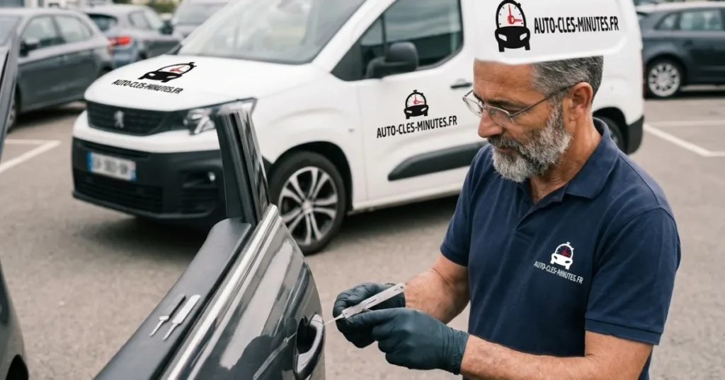serrurier automobile à Lys-lez-Lannoy reproduisant une clé à transpondeur en atelier